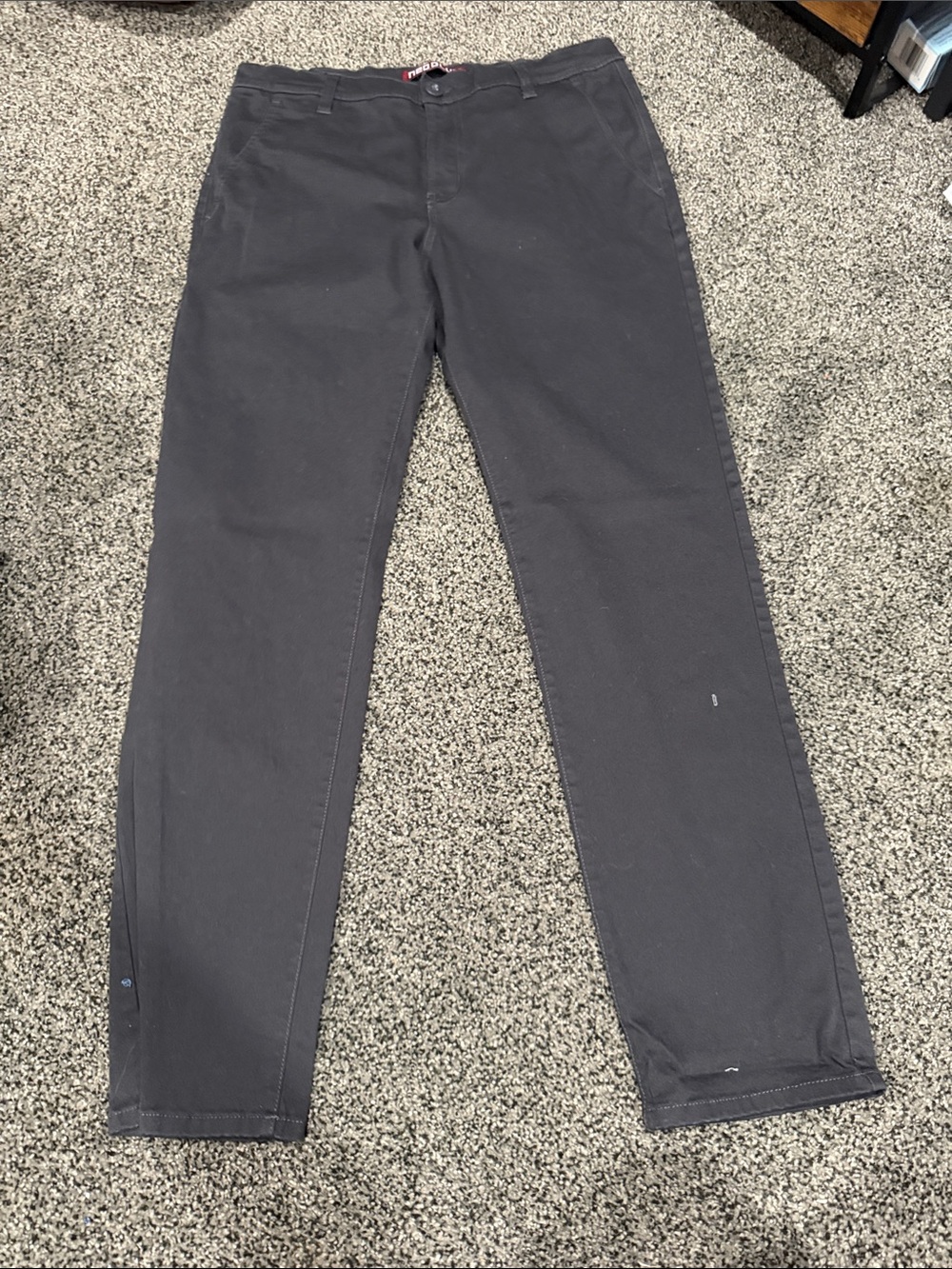 Men's Classic Straight Chinos in Charcoal